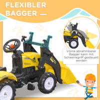 Kinder Trettraktor mit Frontlader und Pedalantrieb ab 3 Jahren