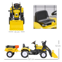 Kinder Trettraktor mit Frontlader und Pedalantrieb ab 3 Jahren