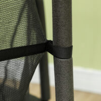 Schwarzes Kindertrampolin mit 140 cm Durchmesser, Sicherheitsnetz und Belastbarkeit bis 50 kg