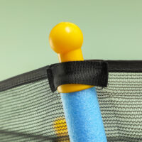 Blaues Kindertrampolin mit 163,5 cm Durchmesser, Sicherheitsnetz, empfohlen für Kinder von 3-10 Jahren