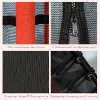 Rotes Kindertrampolin mit 163,5 cm Durchmesser, Sicherheitsnetz, empfohlen für Kinder von 3-10 Jahren