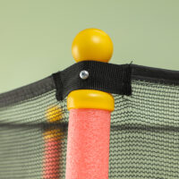 Rotes Kindertrampolin mit 163 cm Durchmesser, Sicherheitsnetz und Belastbarkeit bis 50 kg