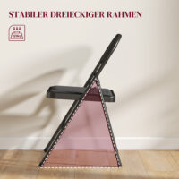 Klappstühle 4er Set für Büro und Wartezimmer Metall schwarz