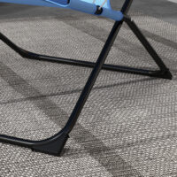 Klappstuhl mit verstellbarer Rückenlehne, 120 kg belastbar, Mesh-Material, Farbe Blau.