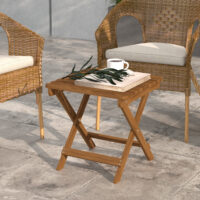 Klapptisch Set 2er Set für Balkon und Garten Akazienholz