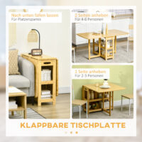 Klapptisch aus Bambus mit Ablagefächern Naturholz – Produktfoto zeigt modernes Design, hochwertige Materialien und funktionale Eigenschaften ideal für Wohn- oder Arbeitsbereiche. Perfekt als Einrichtungsinspiration oder zur Produktpräsentation in einem Onlineshop.