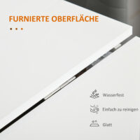 Klapptisch mit Rollen klappbare Arbeitsplatte Beistelltisch Weiss – Produktfoto zeigt modernes Design, hochwertige Materialien und funktionale Eigenschaften ideal für Wohn- oder Arbeitsbereiche. Perfekt als Einrichtungsinspiration oder zur Produktpräsentation in einem Onlineshop.