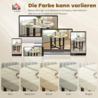 Klapptisch rollbar mit Ablage für kleine Räume Naturoptik