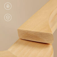 Kleiderbügel Set aus Holz 20er-Set in Naturfarbe.