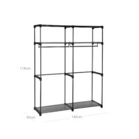 Kleiderschrank aus Stoff, leicht aufzubauen und platzsparend.