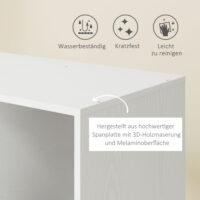 Kleiderschrank Garderobe rollbar mobil 80x40x128cm weiss