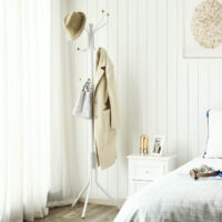 Kleiderständer 182 cm in Weiß, stabil und minimalistisch.