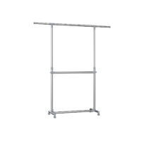 Ausziehbarer Kleiderständer, höhenverstellbar und stabil.