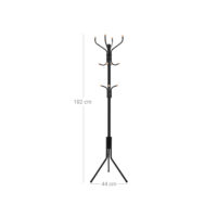 Kleiderständer Garderobenständer höhenverstellbar Metall Schwarz