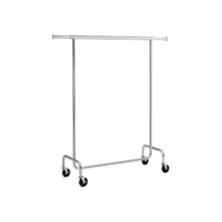 Schwerlast-Kleiderständer in Chrom, belastbar bis 130 kg.