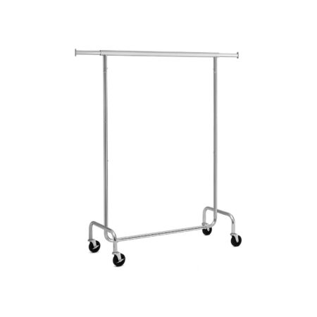 Schwerlast-Kleiderständer in Chrom, belastbar bis 130 kg.