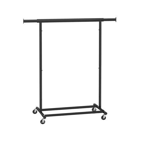 Kleiderständer in Schwarz, belastbar bis 90 kg, stabil und modern.