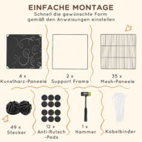 Kleintier Gehege Indoor Auslauf mit Rampe für Zwergkaninchen