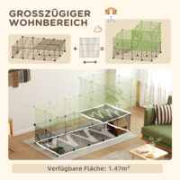 Kleintier Gehege Indoor Auslauf mit Rampe für Zwergkaninchen