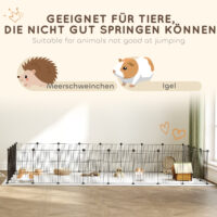 Kleintierkäfig Aussengehege modular aus Stahl schwarz