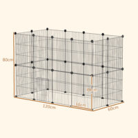 Kleintierkäfig Aussengehege modular aus Stahl schwarz
