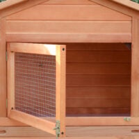 Kleintierstall gross mit Freigehege und Rampen für Kaninchen