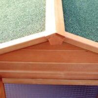 Kleintierstall gross mit Freigehege und Rampen für Kaninchen