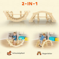 Kletterbogen Montessori Klettergerüst Indoor für Kinder aus Holz