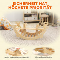 Kletterbogen Montessori Klettergerüst Indoor für Kinder aus Holz