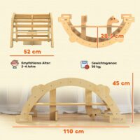 Kletterbogen Montessori Klettergerüst Indoor für Kinder aus Holz
