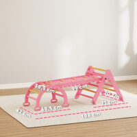 Klettergerüst Indoor klappbar mit Rutsche und Kletterdreieck