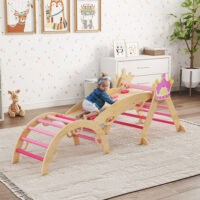 Klettergerüst Indoor mit Rutsche Prinzessin für Kinder aus Holz