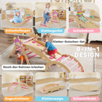 Klettergerüst Indoor mit Rutsche Prinzessin für Kinder aus Holz
