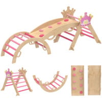 Klettergerüst Indoor mit Rutsche Prinzessin für Kinder aus Holz