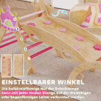Klettergerüst Indoor mit Rutsche Prinzessin für Kinder aus Holz