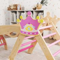 Klettergerüst Indoor mit Rutsche Prinzessin für Kinder aus Holz