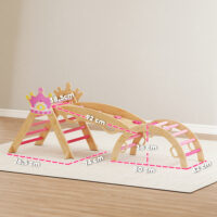 Klettergerüst Indoor mit Rutsche Prinzessin für Kinder aus Holz