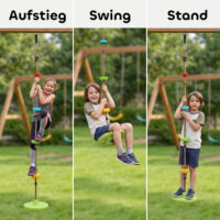 Kletterseil Schaukel mit Plattform für Kinder Outdoor 3-8 Jahre