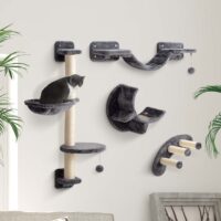 Kletterwand Set für Katzen mit Hängematte und Katzenbrücke