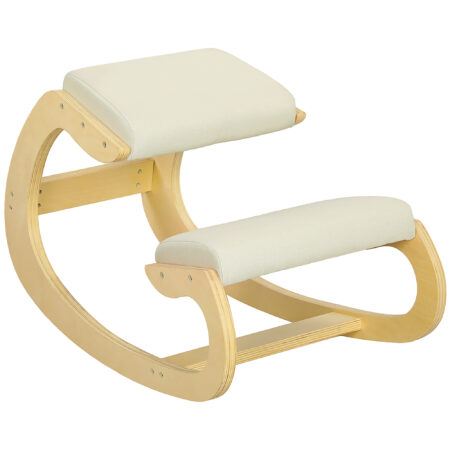 Kniehocker Kniestuhl ergonomisch schaukelnd für Homeoffice creme