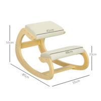 Kniehocker Kniestuhl ergonomisch schaukelnd für Homeoffice creme