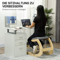 Kniehocker ergonomisch schaukelnd für Homeoffice grau