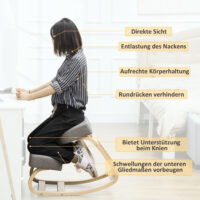 Kniestuhl ergonomisch für gesunde Sitzhaltung Birkenholz