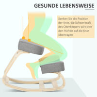 Kniestuhl ergonomisch für gesunde Sitzhaltung Birkenholz
