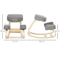 Kniestuhl ergonomisch für gesunde Sitzhaltung Birkenholz