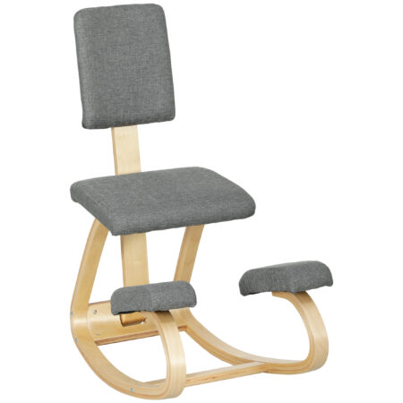 Kniestuhl ergonomisch für Büro Homeoffice und Meditation grau