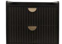 Kommode Highboard 3 Schubladen Melamin MDF 77x50x42cm Holzoptik schwarz