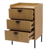 Kommode Highboard 3 Schubladen Melamin MDF 77x50x42cm natur