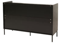 Kommode Highboard 6 Schubladen Melamin MDF 80x120x44cm Holzoptik schwarz
