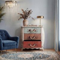 Kommode Sara mit Schubladen Vintage Shabby-Look 74x70x36cm